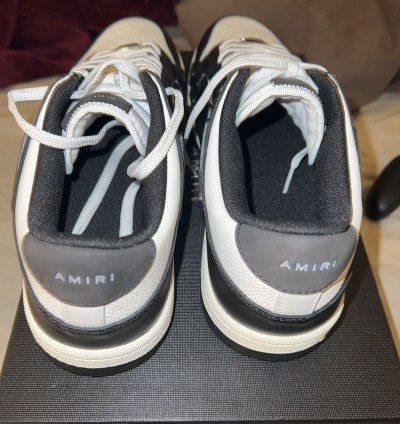 Amiri Skeleton Low Black White 11 with Shoe Bags