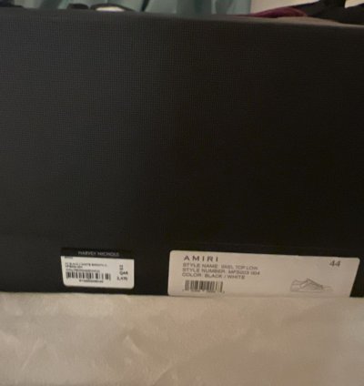 Amiri Skeleton Low Black White 11 with Shoe Bags