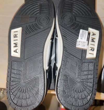 Amiri Skeleton Low Black White 11 with Shoe Bags