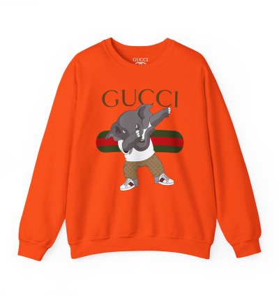 Gucci Elephant Orange Sweatshirt - Size Usa