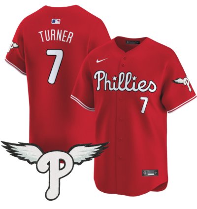Trea Turner Jersey 7 Philadelphia Phillies 2025 Vapor Premier Limited Stitched Red