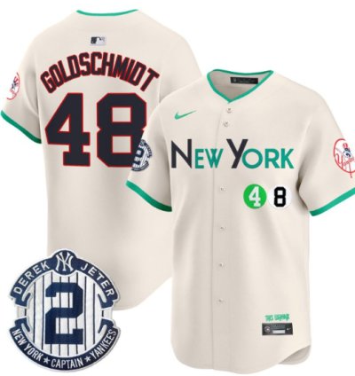Paul Goldschmidt Jersey 48 New York Yankees City Premier Limited Stitched Cream