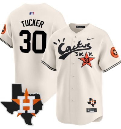 Kyle Tucker 30 Houston Astros Cactus Jack Limited Jersey Houston Patch
