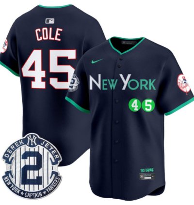 Gerrit Cole Jersey 45 New York Yankees City Connect Vapor Premier Limited Stitched Navy