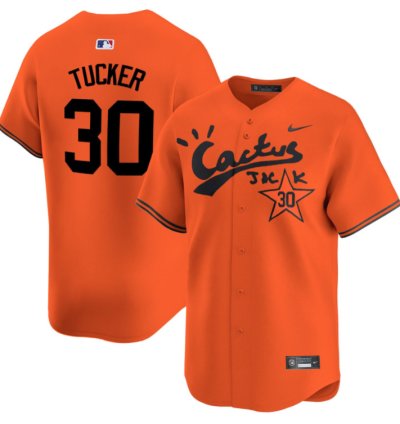 Kyle Tucker 30 Houston Astros Cactus Jack Men Jersey - Orange