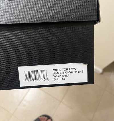 Amiri Skeleton Low Top Sneakers Sz 4310us