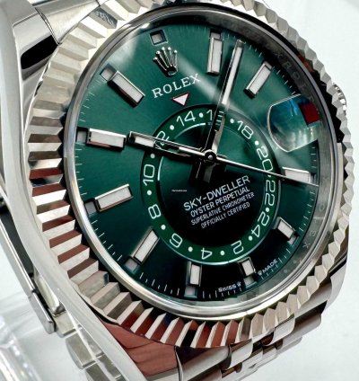 Rolex Sky-dweller 336934 Green Dial Jubilee Bracelet Unworn 2025