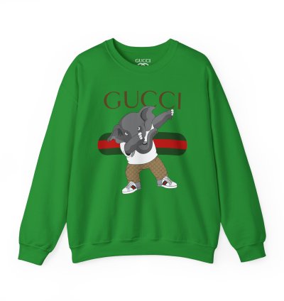 Gucci Elephant Green Sweatshirt - Size Usa
