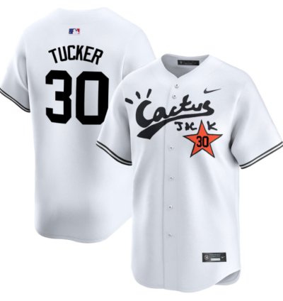 Kyle Tucker 30 Houston Astros Cactus Jack White Jersey V2