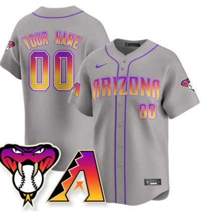 Custom Arizona Diamondbacks Jersey 2025 City Connect Concept Stitched Gray