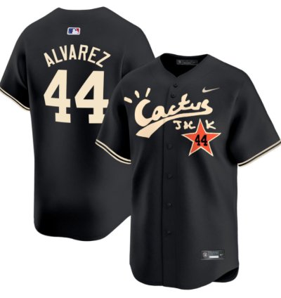 Yordan Alvarez 44 Houston Astros Cactus Jack Black Jersey V2