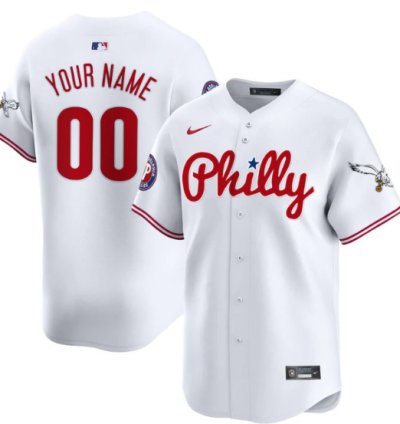 Custom Phillies And Eagles Jersey Name Number Vapor Premier Limited Stitched White