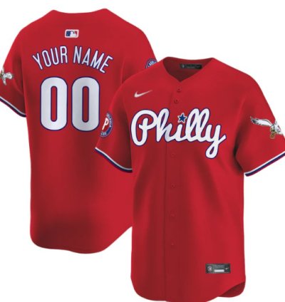Custom Phillies And Eagles Jersey Name Number Vapor Premier Limited Stitched Red