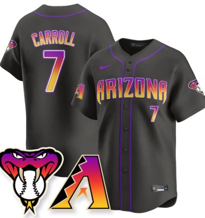 Corbin Carroll Jersey 7 Arizona Diamondbacks 2025 City Connect Concept Stitched Black