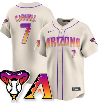 Corbin Carroll Jersey 7 Arizona Diamondbacks 2025 City Connect Concept Stitched Cream