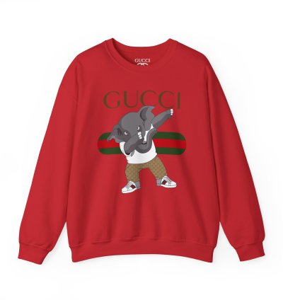 Gucci Elephant Red Sweatshirt - Size Usa