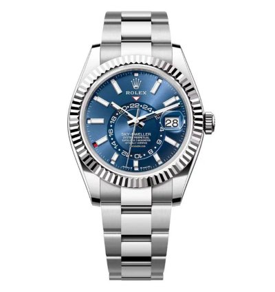 Rolex Sky-dweller 336934 Stainless Steel Blue Index Dial 42 Mm
