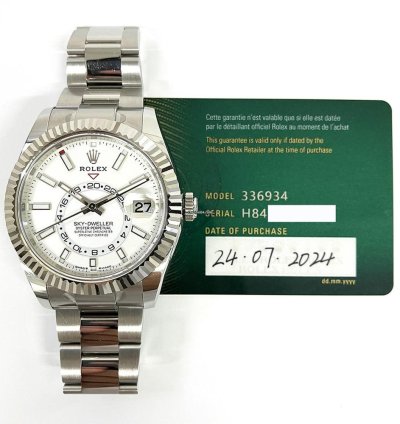 Rolex Sky-dweller 336934-0003 42mm Stainless Steel With White Dial Watch 2024