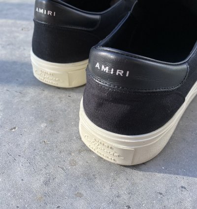 Amiri Skeleton Slip Ons In Black