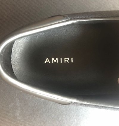 Amiri Skeleton Slip Ons In Black