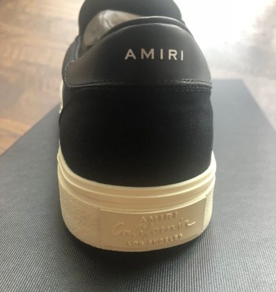 Amiri Skeleton Slip Ons In Black