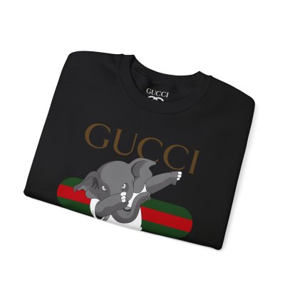 Gucci Elephant Black Sweatshirt - Size Usa