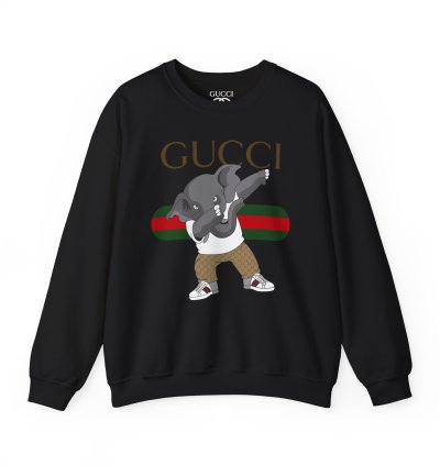 Gucci Elephant Black Sweatshirt - Size Usa