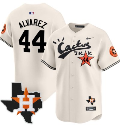 Yordan Alvarez 44 Houston Astros Cactus Jack Limited Jersey Houston Patch