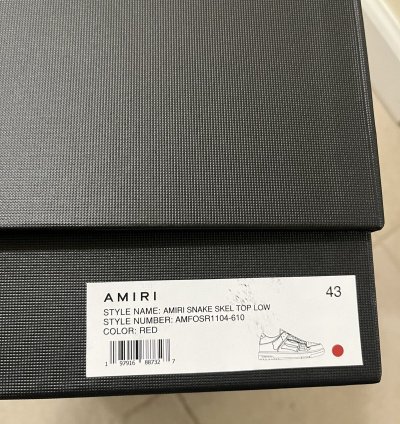 Amiri Skeleton Sneakers Sz 4310us