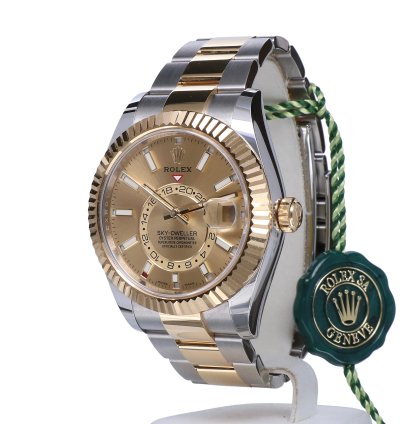 Rolex Sky-dweller 42 Gold Steel Champagne Unworn 2023