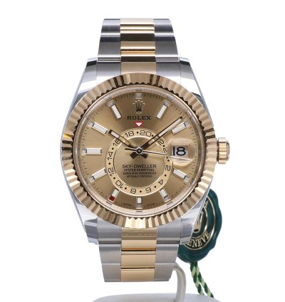 Rolex Sky-dweller 42 Gold Steel Champagne Unworn 2023