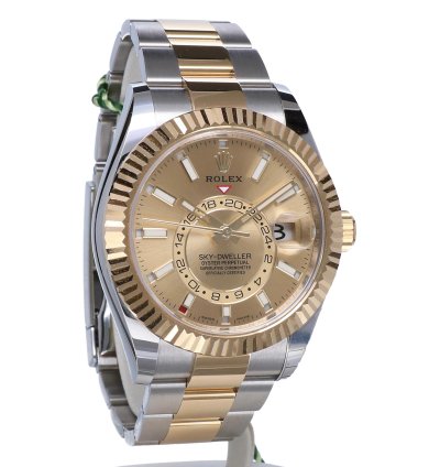 Rolex Sky-dweller 42 Gold Steel Champagne Unworn 2023