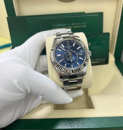 Rolex Sky-dweller 42 Mm Oystersteel And White Gold Blue Dial 336934