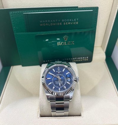 Rolex Sky-dweller 42 Mm Oystersteel And White Gold Blue Dial 336934