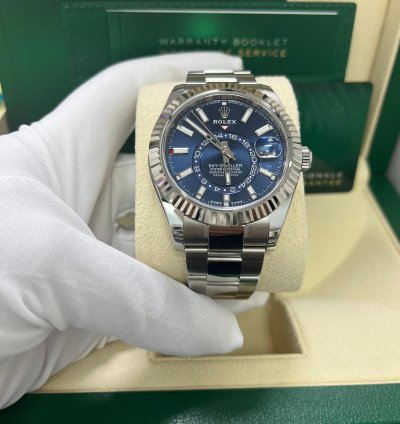 Rolex Sky-dweller 42 Mm Oystersteel And White Gold Blue Dial 336934