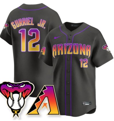 Lourdes Gurriel Jr Jersey 12 Arizona Diamondbacks 2025 City Connect Concept Stitched Black