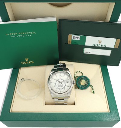Rolex Sky-dweller 42 New Full Stickers 326934 11 2017 Box Papers Warranty