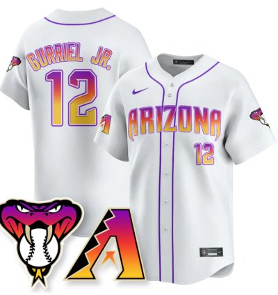 Lourdes Gurriel Jr Jersey 12 Arizona Diamondbacks 2025 City Connect Concept Stitched White