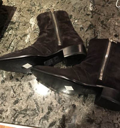 Amiri Skinny Stack Black Suede Boots - Bnib