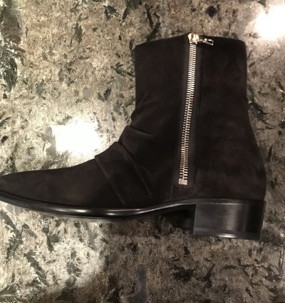 Amiri Skinny Stack Black Suede Boots - Bnib