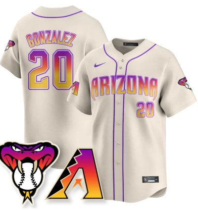 Luis Gonzalez Jersey 20 Arizona Diamondbacks 2025 City Connect Concept Stitched Cream