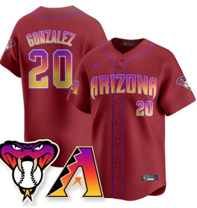 Luis Gonzalez Jersey 20 Arizona Diamondbacks 2025 City Connect Concept Stitched Red