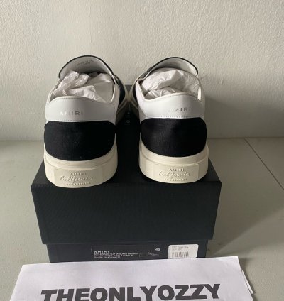 Amiri Slip On Bones Skel Toe Sneakers Black White Sz 46 13