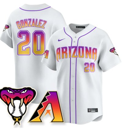 Luis Gonzalez Jersey 20 Arizona Diamondbacks 2025 City Connect Concept Stitched White