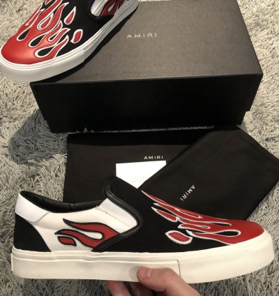 Amiri Slip Ons Slides Fire Flame 43 Brand New Rip