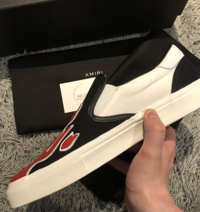 Amiri Slip Ons Slides Fire Flame 43 Brand New Rip