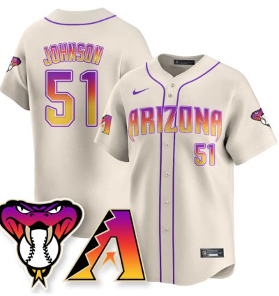 Randy Johnson Jersey 51 Arizona Diamondbacks 2025 City Connect Concept Stitched Cream