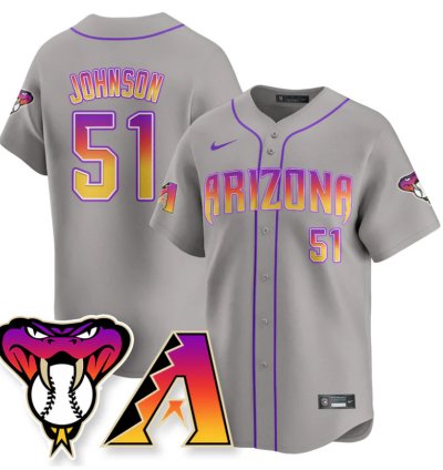 Randy Johnson Jersey 51 Arizona Diamondbacks 2025 City Connect Concept Stitched Gray