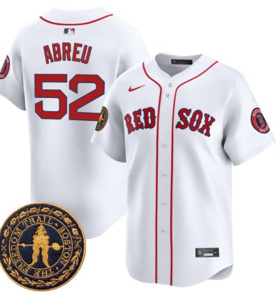 Wilyer Abreu Jersey 52 Boston Red Sox Freedom Trail Patch Vapor Premier Limited Stitched White