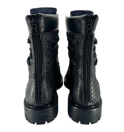 Amiri Snakeskin Combat Boot Black